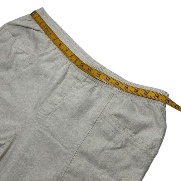 Old Navy Oatmeal Linen Blend Drawstring Pants - Picture 9 of 10